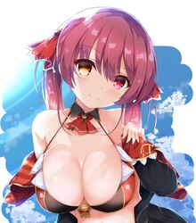  bikini_top fuuna heterochromia hololive houshou_marine swimsuits 