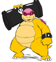  2015 anthro belly bracelet claws clothing eyewear fangs fist headgear headwear holding_object holding_weapon jewelry koopa koopaling looking_at_viewer male mario_bros nintendo nude open_mouth ranged_weapon reagan700 rocket_launcher roy_koopa scalie shell slightly_chubby slightly_chubby_anthro slightly_chubby_male solo spiked_bracelet spiked_shell spikes spikes_(anatomy) standing sunglasses teeth toe_claws tongue weapon 