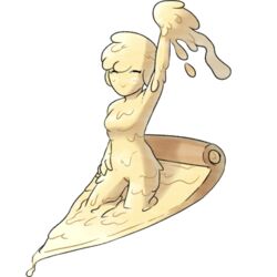  1:1 alpha_channel animate_inanimate blonde_hair blush breasts cheese chezetta closed_eyes dairy_products digital_media_(artwork) fakemon female food food_creature food_hair goo_creature goo_humanoid hair hands_on_hips humanoid low_res melted_cheese not_furry official_art open_mouth open_smile pizza pokemon_clover pseudo_hair simple_background smile solo teeth transparent_background unknown_artist yellow_body yellow_skin 