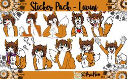  16:10 anthro aru_neo canid canine fox luvini male mammal meep multiple_poses pose solo sticker telegram widescreen 