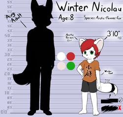  2013 5_toes absurd_res age_(disambiguation) age_difference anthro arctic_fox arms_by_side barefoot bent_arm biped black_body black_fur bottomwear canid canine character_name chart check_mark clothed clothing contextual_arrow directional_arrow duo english_text feet fennec_fox footwear fox fur green_eyes hair hand_on_hip hand_on_own_hip height_chart hi_res holding_hips hybrid imperial_unit information_label khaimera larger_male lolicon looking_at_viewer male mammal model_sheet multicolored_body multicolored_fur number older_male pants red_hair shirt shoes shorts simple_background size_difference smaller_male smile solo_focus species_name standing straight_arm straight_legs text toes topwear true_fox two_tone_body two_tone_fur unit white_body white_fur winter_nicolau young young_anthro younger_male 