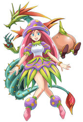  :d anger_vein bead_bracelet beads blue_eyes bracelet breasts breath_of_fire breath_of_fire_ii commentary_request dragon female full_body jewelry knees_together_feet_apart long_hair looking_at_viewer mappy_(manhole_opener) medium_breasts multiple_persona mushroom_girl open_mouth photoshop_(medium) pink_hair pink_socks puffy_short_sleeves puffy_sleeves short_sleeves simple_background smile socks spar teeth white_background 