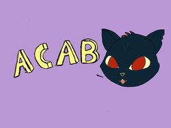  4:3 acab domestic_cat felid feline felis female hi_res mae_borowski mammal night_in_the_woods politics solo 