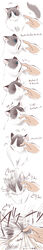  absurdres animal animal_focus commentary_request eye_poke feline hanokage headpat highres nuzzle original out_of_frame poking simple_background smelling speech_bubble surprised talking tall_image white_background 