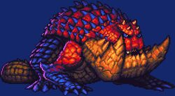  amphibian_(mh) animated blue_background blue_eyes capcom digital_media_(artwork) fangs light lighting loop monster_hunter pixel_(artwork) pixel_animation scales short_playtime simple_background solo sovanjedi teeth tetsucabra 