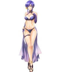  anklet bare_shoulders bikini blue_eyes blue_hair bracelet breasts bridal_gauntlets cleavage closed_mouth earrings female fire_emblem fire_emblem:_the_blazing_blade fire_emblem_heroes flower full_body hair_flower hair_ornament hand_on_own_chest hand_up hibiscus highres jewelry large_breasts lips looking_at_viewer official_art sandals short_hair sidelocks smile solo standing swimsuit thigh_strap toeless_footwear toes transparent_background ursula_(fire_emblem) ursula_(summer)_(fire_emblem) yamada_koutarou 