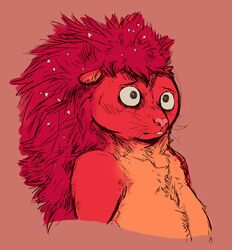  2023 anthro buckteeth dandruff female flaky_(htf) fur half-length_portrait happy_tree_friends hi_res mammal nude pardusliberty porcupine portrait quills_(anatomy) red_body red_fur red_quills rodent solo teeth whiskers wide_eyed 