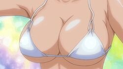  1girls animated approximated_aspect_ratio bikini_top bounce bouncing_breasts breasts cleavage female female_only jump_cycle jumping large_breasts solo yumeria 