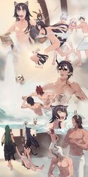  1:2 2021 5_toes absurd_res adnachiel_(arknights) amiya_(arknights) animal_humanoid ansel_(arknights) anthro arknights avian avian_humanoid barefoot black_hair blaze_(arknights) bovid bovid_humanoid bovine bovine_humanoid breasts broca_(arknights) bucket cattle_humanoid chiave_(arknights) clothed clothing container convenient_censorship duoyuanjun elysium_(arknights) feet felid felid_humanoid female femboy flamebringer_(arknights) group hair hellagur_(arknights) hi_res holding_bucket holding_container holding_object holding_towel horn horned_humanoid hoshiguma_(arknights) human humanoid humanoid_focus humanoid_pointy_ears hypergryph lagomorph lagomorph_humanoid leporid_humanoid long_hair male mammal mammal_humanoid mask matterhorn_(arknights) muscular muscular_humanoid muscular_male noir_corne_(arknights) nude rabbit_humanoid rangers_(arknights) red_hair saga_(arknights) silverash_(arknights) smile soles steward_(arknights) studio_montagne surprise toes towel towel_only water white_hair 