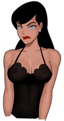  1girls black_hair breasts cleavage covered_breasts covered_nipples dc dc_comics dcau female female_only large_breasts lois_lane lois_lane_(dcau) long_hair nipples purple_eyes solo sunsetriders7 superman:_the_animated_series superman_(series) 