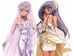  akashiya_moka code_geass inner_moka photoshop rosario_+_vampire viletta_nu wedding_dress 