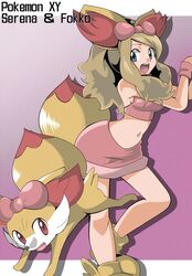  female fennekin fennekin_(cosplay) nintendo pokemon pokemon_(game) pokemon_xy ribbon serena_(pokemon) 