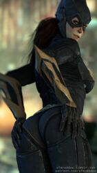  1girls 3d ass ass_grab barbara_gordon batgirl batman:_arkham_knight batman_(series) big_ass dat_ass dc dc_comics female female_only huge_ass reddoe solo 