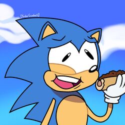  1:1 2022 artist_name blue_body blue_fur cartoon_network chilli_dog classic_sonic classic_sonic_(universe) cloud cross-eyed eulipotyphlan food funny_face fur hedgehog hi_res holding_food holding_object mammal meme open_mouth sega sky sonic_the_hedgehog sonic_the_hedgehog_(series) turbo_gumball 