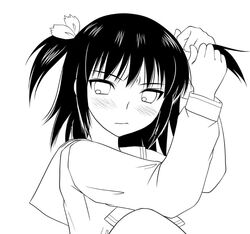  artist_request cosplay female genshiken greyscale long_sleeves monochrome ogiue_chika simple_background solo source_request to_heart_(series) to_heart_2 white_background yuzuhara_konomi yuzuhara_konomi_(cosplay) 