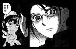  2girls creator_connection crossover emma_(victorian_romance_emma) glasses greyscale maid monochrome mori_kaoru multiple_girls shirley_(manga) shirley_medison source_request surprised third-party_edit translated victorian_romance_emma 