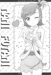  futami_mami monochrome sin-go the_idolm@ster tiny_feather 