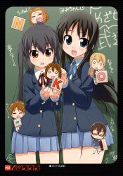  akiyama_mio bakutendou bakutendou_(circle) chibi hirasawa_ui hirasawa_yui k-on! kotobuki_tsumugi manabe_nodoka nakano_azusa seifuku tainaka_ritsu 