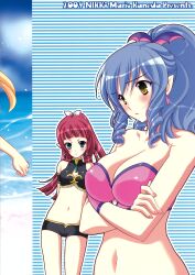  cleavage kaneda_mario nikka seifuku swimsuits umi_monogatari urin warin 