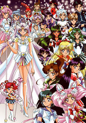  3boys 6+girls :d ;d aino_minako amazons_quartet artemis_(sailor_moon) artemis_(sailor_moon)_(human) artist_request bare_legs bishoujo_senshi_sailor_moon bishoujo_senshi_sailor_moon_stars bishoujo_senshi_sailor_moon_supers black_choker black_hair blonde_hair blue_bow blue_choker blue_eyes blue_hair blue_sailor_collar blue_skirt boots bow breasts brooch brown_eyes brown_hair cape cerecere_(sailor_moon) chiba_mamoru chibi_chibi chibi_usa choker circlet cone_hair_bun crescent crescent_facial_mark deep_aqua_mirror deimos_(sailor_moon) diana_(sailor_moon) diana_(sailor_moon)_(human) double_bun drill_hair endymion_(sailor_moon) everyone facial_mark garnet_rod green_hair green_sailor_collar grey_hair hair_bun hairbow half_updo heart heart_brooch heart_hair_bun heart_wand helios_(sailor_moon) high_heels highres hino_rei holding holding_staff jewelry junjun_(sailor_moon) kaiou_michiru kino_makoto knee_boots long_hair long_legs luna_(sailor_moon) luna_(sailor_moon)_(human) magical_girl meiou_setsuna mizuno_ami multi-tied_hair multiple_boys multiple_girls one_eye_closed open_mouth orange_choker orange_sailor_collar pallapalla_(sailor_moon) personification phobos_(sailor_moon) photoshop_(medium) pink_bow pink_choker pink_hair pink_sailor_collar pink_skirt pleated_skirt purple_hair purple_sailor_collar red_bow red_hair red_sailor_collar sailor_ceres sailor_chibi_chibi sailor_chibi_moon sailor_collar sailor_cosmos sailor_juno sailor_jupiter sailor_mars sailor_mercury sailor_neptune sailor_pallas sailor_pluto sailor_saturn sailor_senshi sailor_senshi_uniform sailor_uranus sailor_venus sailor_vesta short_hair single_hair_bun skirt smile staff standing star_(symbol) star_brooch star_choker super_sailor_chibi_moon_(stars) super_sailor_jupiter_(stars) super_sailor_mars_(stars) super_sailor_mercury_(stars) super_sailor_neptune_(stars) super_sailor_pluto_(stars) super_sailor_saturn_(stars) super_sailor_uranus_(stars) super_sailor_venus_(stars) ten&#039;ou_haruka tomoe_hotaru twin_drills twintails very_long_hair very_short_hair vesves_(sailor_moon) waist_brooch white_cape white_choker white_footwear white_hair white_sailor_collar wing_brooch winged_wand yellow_bow 