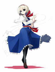  alice_margatroid capelet dress female hairband okaasan_to_issho pantyhose seo_tatsuya solo spoo string touhou 