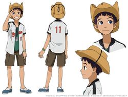  1boy abenobashi_mahou_shoutengai cowboy_hat hat hiramatsu_tadashi imamiya_satoshi male_focus multiple_views official_art production_art reference_sheet 