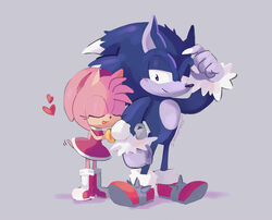  2020 amy_rose anthro arm_grab biped blue_body blue_fur blush boots claws closed_eyes clothing dress duo eulipotyphlan female fist footwear fur gloves grey_background handwear happy heart_symbol hedgehog hi_res hug letterbox looking_at_another male male/female mammal open_mouth open_smile pink_body pink_fur red_clothing red_dress sega shoes simple_background smallpanda smile sonic_the_hedgehog sonic_the_hedgehog_(series) sonic_the_werehog sonic_unleashed standing tail tail_motion tailwag were wereeulipotyphlan werehog white_body white_fur 