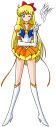  aino_minako bishoujo_senshi_sailor_moon bishoujo_senshi_sailor_moon_stars blonde_hair blue_bow blue_eyes boots bow brooch choker earrings elbow_gloves female full_body gloves hairbow jewelry knee_boots long_hair magical_girl marco_albiero one_eye_closed orange_choker orange_sailor_collar orange_skirt pleated_skirt pointing puffy_sleeves red_bow sailor_collar sailor_senshi_uniform sailor_venus signature skirt solo standing star_(symbol) star_brooch star_choker star_earrings super_sailor_venus_(stars) tiara white_background white_footwear white_gloves yellow_bow 