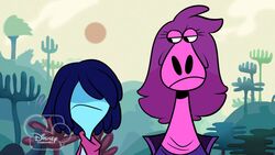  1other blue_hair blue_skin cartoonized colored_skin crossover deltarune female goddamn_it_kris_(meme) kris_(deltarune) meme parody pink_skin purple_hair starteas style_parody susie_(deltarune) toon_(style) wander_over_yonder 