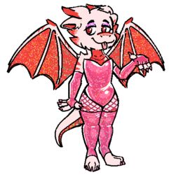  alpha_channel anthro blep clothing dragon eyeshadow femboy fishnet_clothing fishnet_legwear fur legwear lingerie low_res lyraarts makeup male mythological_creature mythological_scalie mythology pink_clothing pink_lingerie scalie solo tail tongue tongue_out tyran_(tyrainious) white_body white_fur 