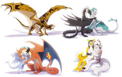  2021 ambiguous_gender anthro biped charizard claws digital_media_(artwork) digitigrade dragon duo european_mythology feral finger_claws generation_1_pokemon generation_7_pokemon horn lycanroc membrane_(anatomy) membranous_wings morghus mythological_creature mythological_scalie mythology netherwing_(character) nintendo open_mouth pokemon pokemon_(species) quadruped scales scalie seraph_(serifim) silvyr sitting smile solo spines standing tail teeth toe_claws tongue western_dragon wing_claws wings wyvern 