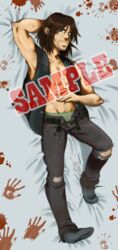  1boy dakimakura_(medium) daryl_dixon highres male_focus non-web_source solo the_walking_dead topless_male 