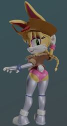  3d_(artwork) absurd_res archie_comics bunnie_rabbot clothed clothing curvy_figure cybernetics cyborg digital_media_(artwork) female green_eyes grey_background hi_res lagomorph leporid machine mammal rabbit rotalice2 sega simple_background solo sonic_the_hedgehog_(archie) sonic_the_hedgehog_(comics) sonic_the_hedgehog_(series) 