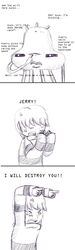  absurd_res agitated angry animextremex annoyed english_text frisk_(undertale) hi_res human humor jerry_(undertale) mammal monster text undertale undertale_(series) 