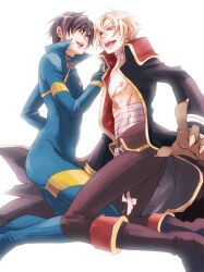  2boys cosplay costume_switch garlock_simon multiple_boys simon tengen_toppa_gurren_lagann umapan viral 