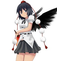  bad_id bad_pixiv_id black_eyes black_hair female goro hat looking_at_viewer shameimaru_aya solo tokin_hat touhou wings 