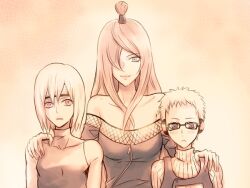  chojiro_(naruto) choujuurou_(naruto) glasses hair_over_one_eye hoozuki_suigetsu houzuki_suigetsu long_hair naruto naruto_shippuuden oerba_yun_fang short_hair terumi_mei topknot zeri_(iruru) 