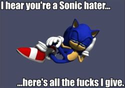  eulipotyphlan haters_gonna_hate hedgehog low_res mammal not_caring sega sonic_the_hedgehog sonic_the_hedgehog_(series) 