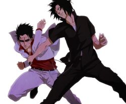  2boys black_hair fighting hyodo_kagetora junas knife multiple_boys psyren scar short_hair sunglasses 