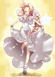  aerith_gainsborough alternate_costume closed_eyes cute dress final_fantasy final_fantasy_vii happy long_hair pixiv_thumbnail resized smile torimeiro white_dress 