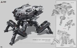  blueprint_(medium) caterpillar_tracks commentary_request concept_art karanak m1_abrams mecha military military_vehicle motor_vehicle no_humans non-humanoid_robot original photoshop_(medium) realistic robot science_fiction shadow tank walker_(robot) 