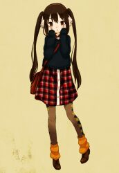  bad_id bad_pixiv_id black_hair brown_eyes female full_body k-on! long_hair mizutamako nakano_azusa pantyhose solo twintails 