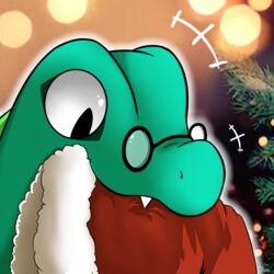  1:1 christmas christmas_clothing christmas_headwear clothing generation_2_pokemon hat headgear headwear hi_res holidays jacob_(totodileweeb18) nintendo pokemon pokemon_(species) resachii santa_hat totodile 