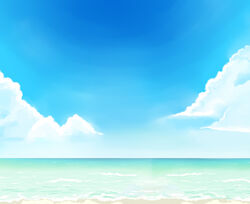  bad_id bad_pixiv_id beach blue_sky cloud day horizon negi_mugiya no_humans ocean original outdoors scenery sky 