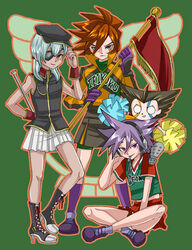  4boys cheerleader domen_syuichiro genda_koujirou inazuma_eleven inazuma_eleven_(series) male multiple_boys narukami_kenya sakuma_jirou trap 