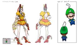  alternate_costume bayonetta bayonetta_(character) luigi nintendo official_art princess_daisy princess_daisy_(cosplay) super_mario_bros. super_mario_land 