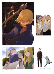  4girls 6+boys absurdres baccano! carol_(baccano) enami_katsumi graham_specter gustav_st-germain highres hong_chimei multiple_boys multiple_girls official_art photoshop_(medium) rail_(baccano) renee_paramedes_branvillier scan sickle_(baccano) 