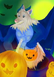  dongkey dragon food fruit halloween hi_res holidays jack-o&#039;-lantern mythological_creature mythological_scalie mythology plant pumpkin scalie 