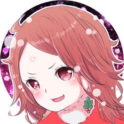  :d brown_hair commentary_request female forehead fur_collar hiroshi_(jasinloki) long_hair looking_at_viewer oerba_yun_fang open_mouth original parted_bangs portrait red_eyes shiny_forehead smile solo v-shaped_eyebrows 