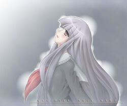  aisaka_sayo artist_request female ghost grey_hair long_hair mahou_sensei_negima! photoshop_(medium) school_uniform solo 